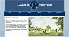 Desktop Screenshot of hambledoncricketclub.co.uk