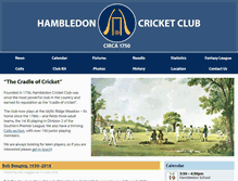 Tablet Screenshot of hambledoncricketclub.co.uk